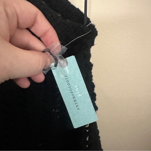 Anthropologie Plus Crochet Swim Cover Up Dress Halter Beach Black Size 2X NWT - Picture 13 of 16